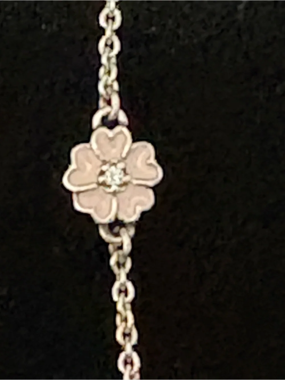 Pandora Sterling 925 Silver Poetic Blooms Bolo Necklace 590518ENMX-.22